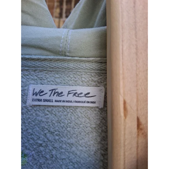We The Free Free People Made Ombre' Floral Embroidered Hoodie XS - Picture 12 of 15